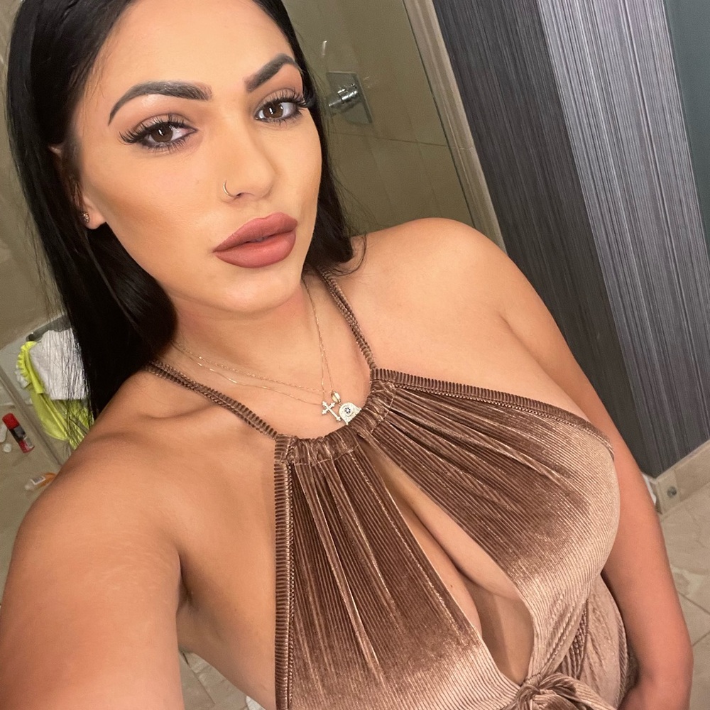 Brown Velvet Halter Top